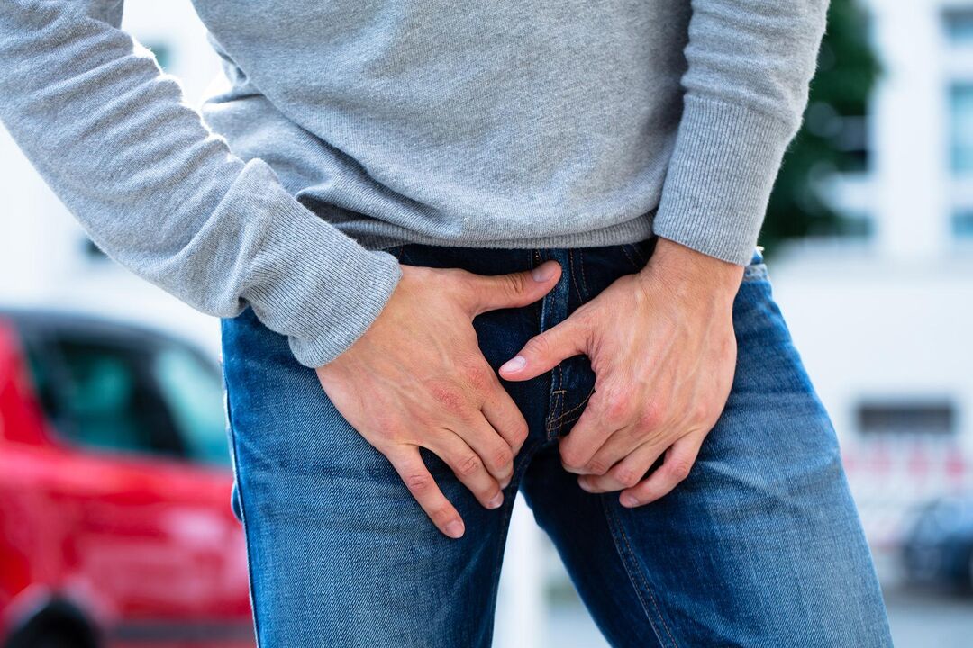 Leistenschmerzen bei einem Mann mit kukulöser Prostatitis